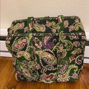 Vera Bradley tote retired  Chelsea green pattern